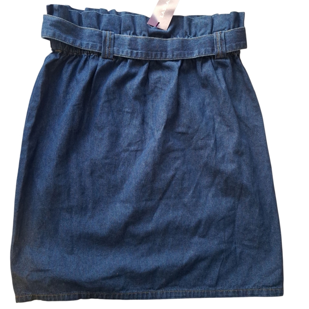Casual Blue A-Line Skirt - Picture 4 of 4